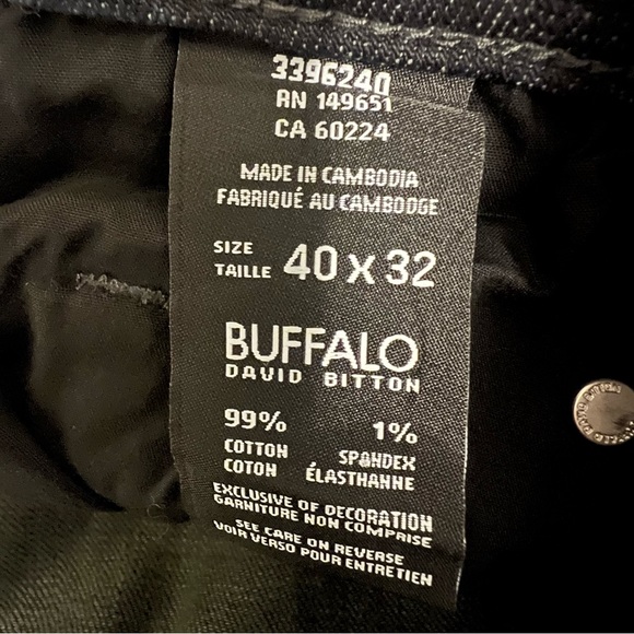 Buffalo David Bitton 40X32 Dark Blue Jeans - Picture 5 of 5